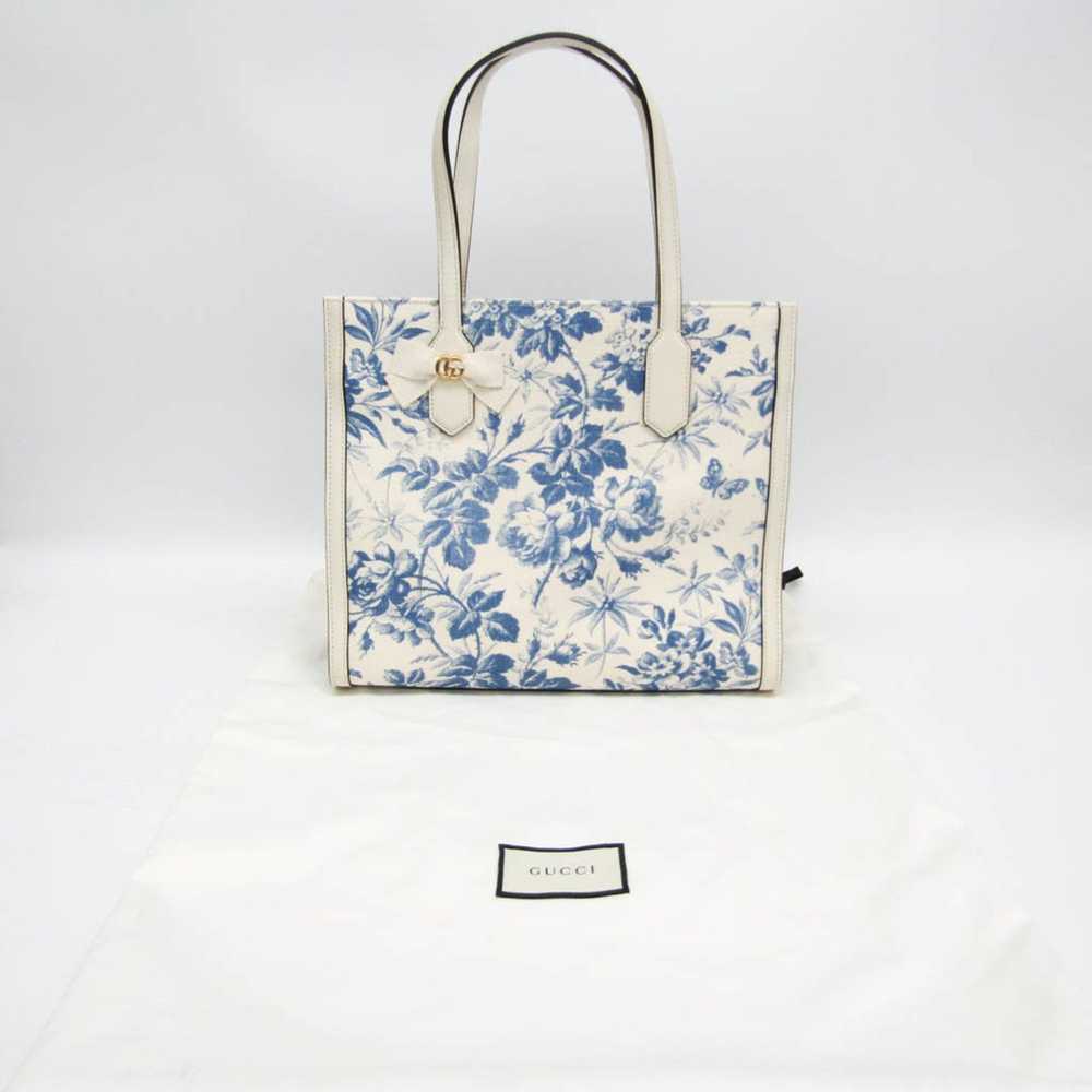 Gucci Herbarium Blue Canvas Tote Bag (Pre-Owned) - image 7