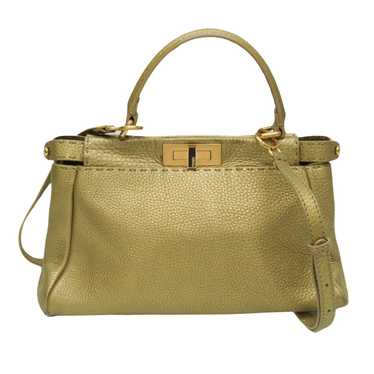 Fendi Peekaboo Gold Leather Shoulder Bag (Pre-Own… - image 1