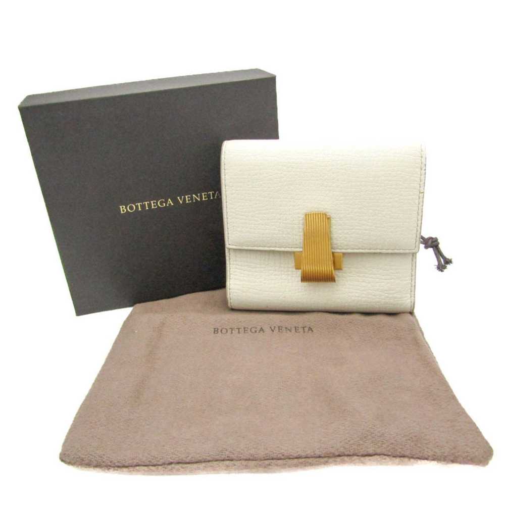 Bottega Veneta Palmerato White Leather Wallet (Pr… - image 5