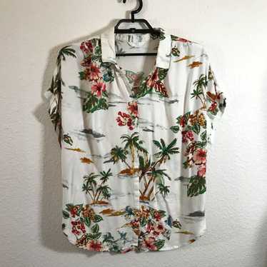 Vintage Time and True Hawaiian Shirt Blouse Size … - image 1