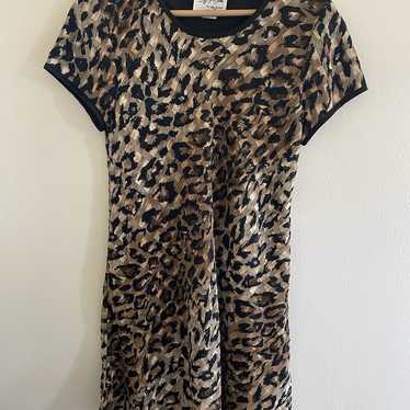 Jeffrey And Dara Dress Gold And Black Cheetah Pri… - image 1