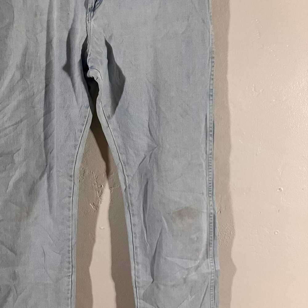 Vintage 80s Wrangler Jeans Light Wash Denim Made … - image 2