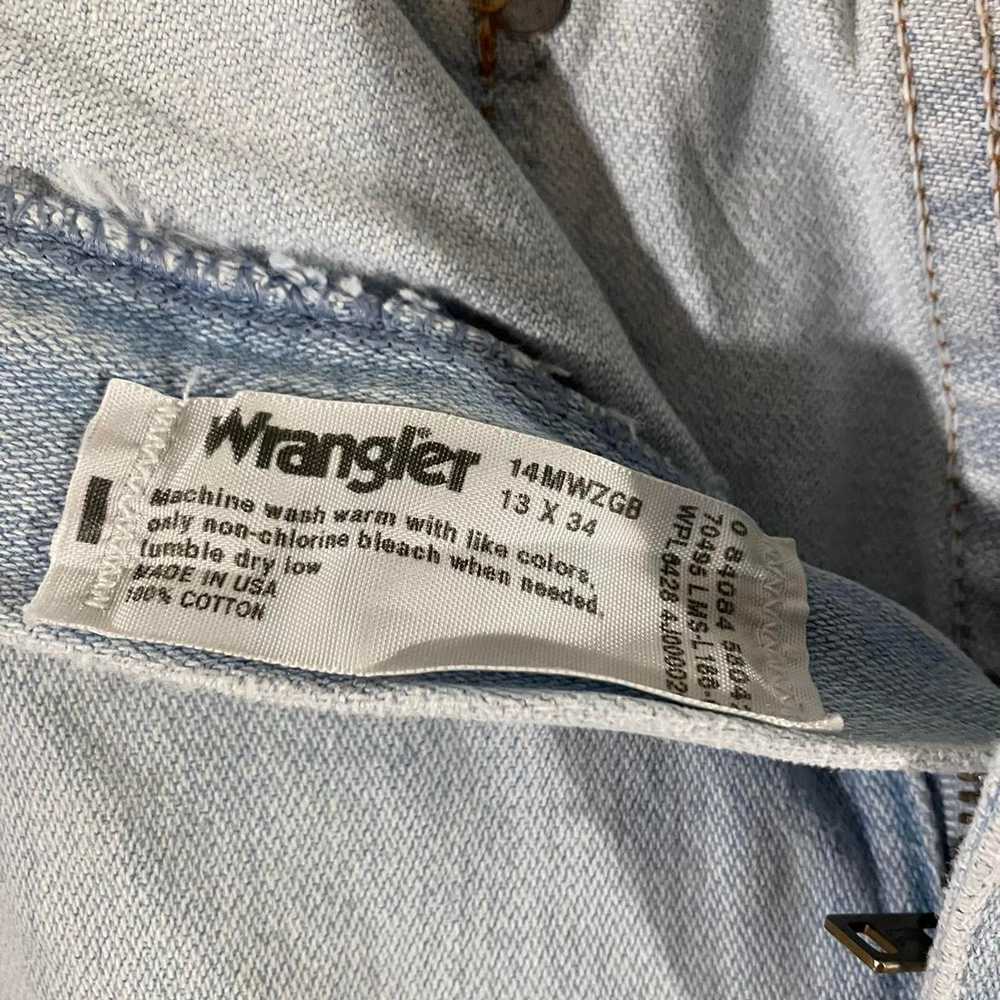 Vintage 80s Wrangler Jeans Light Wash Denim Made … - image 3