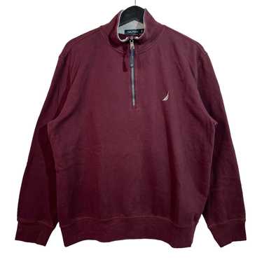 Nautica Nautica Cotton Collared 1/4 Zip Crewneck