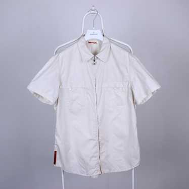 Prada × Vintage Prada shirt cotton nylon XS S cre… - image 1