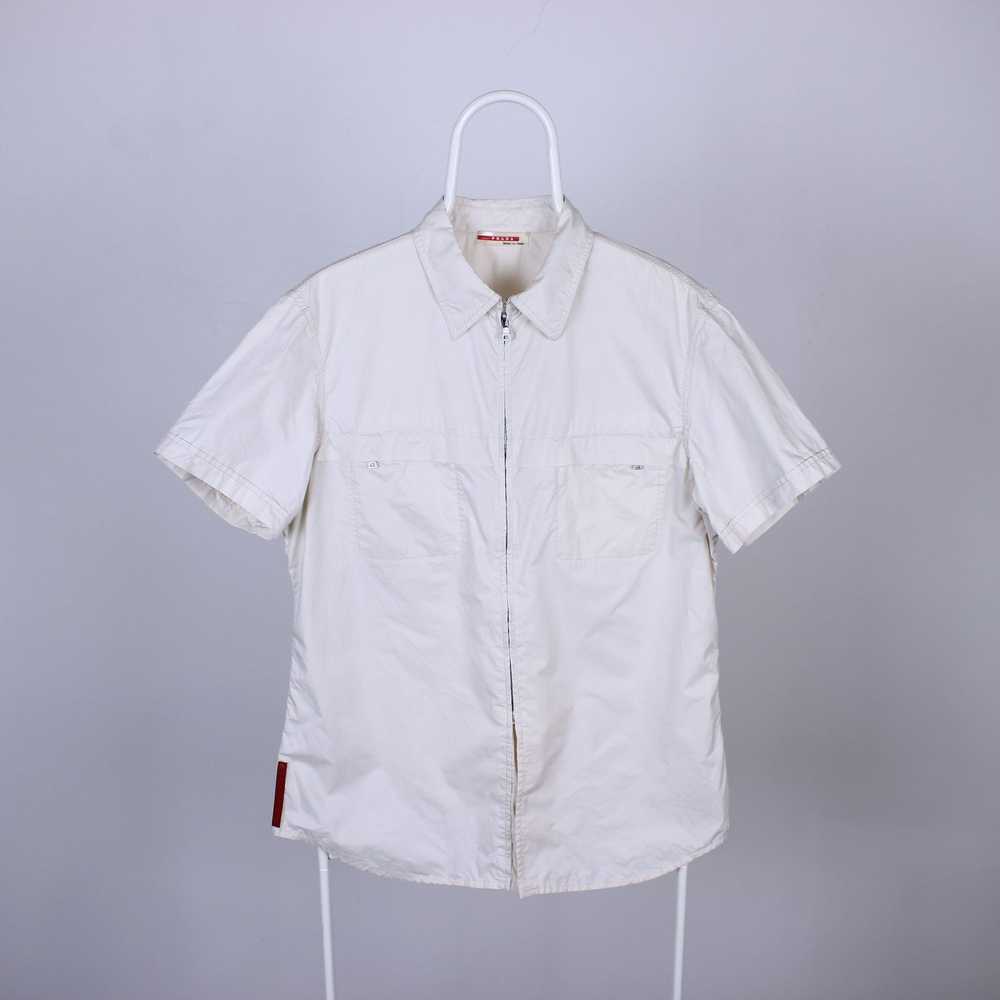 Prada × Vintage Prada shirt cotton nylon XS S cre… - image 2