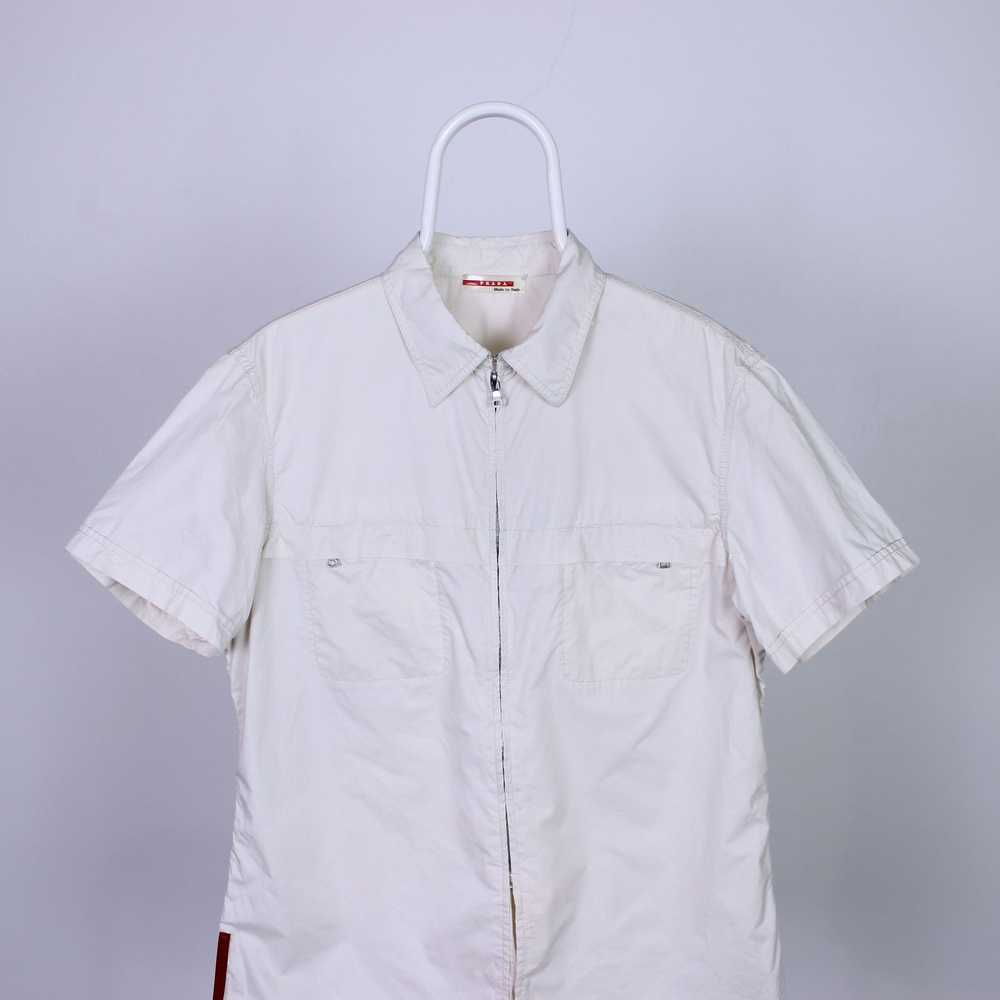 Prada × Vintage Prada shirt cotton nylon XS S cre… - image 3