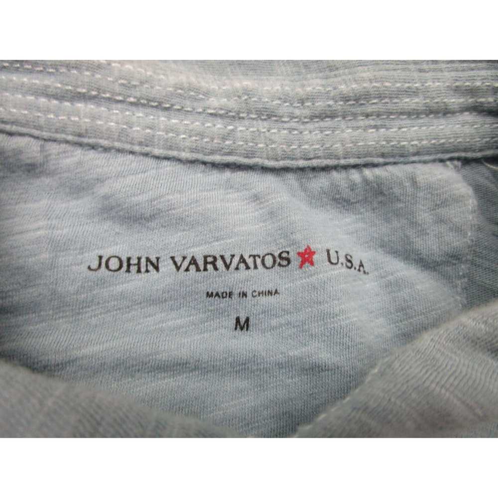 John Varvatos Mens Blue Light Polo Shirt with Pea… - image 4