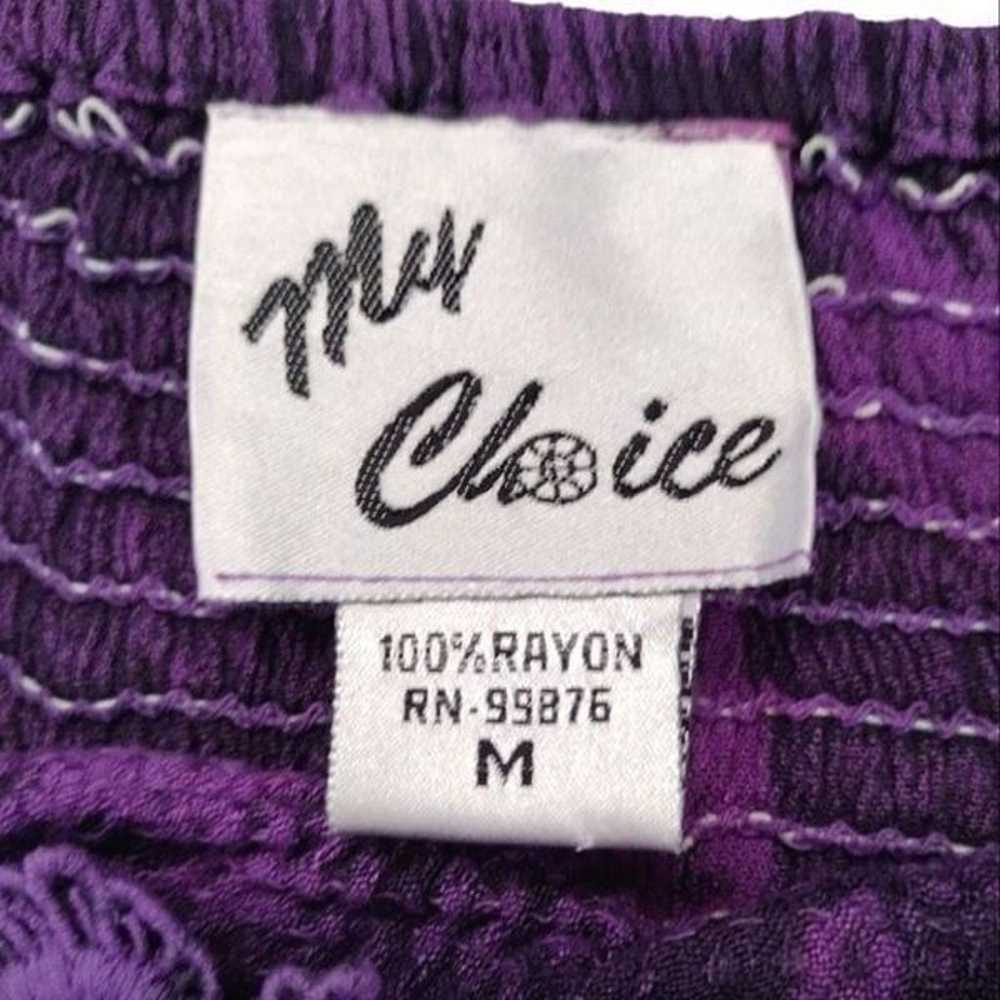 Vintage Purple Tie Dye Crochet Top Sleeveless Ray… - image 11