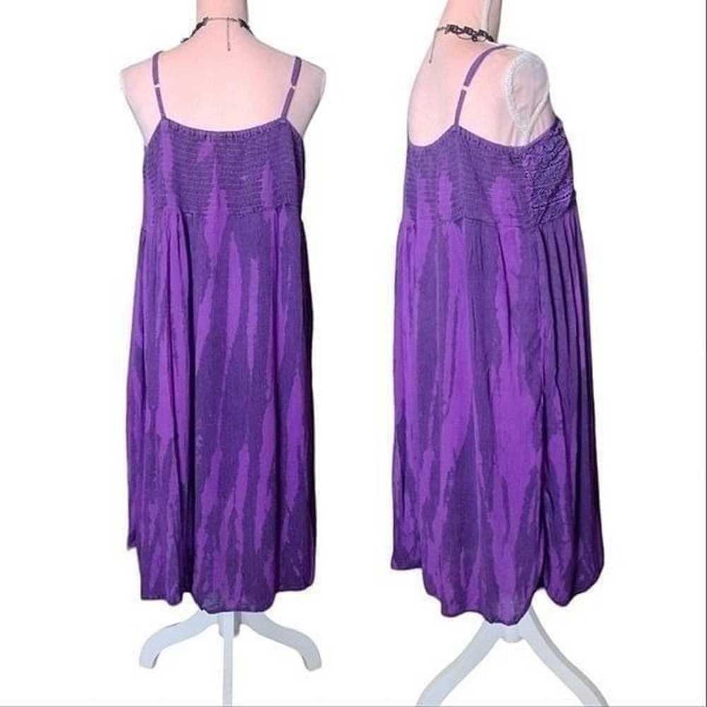 Vintage Purple Tie Dye Crochet Top Sleeveless Ray… - image 7