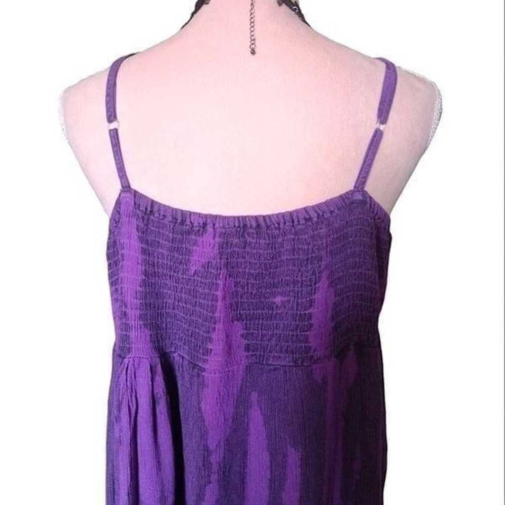 Vintage Purple Tie Dye Crochet Top Sleeveless Ray… - image 9