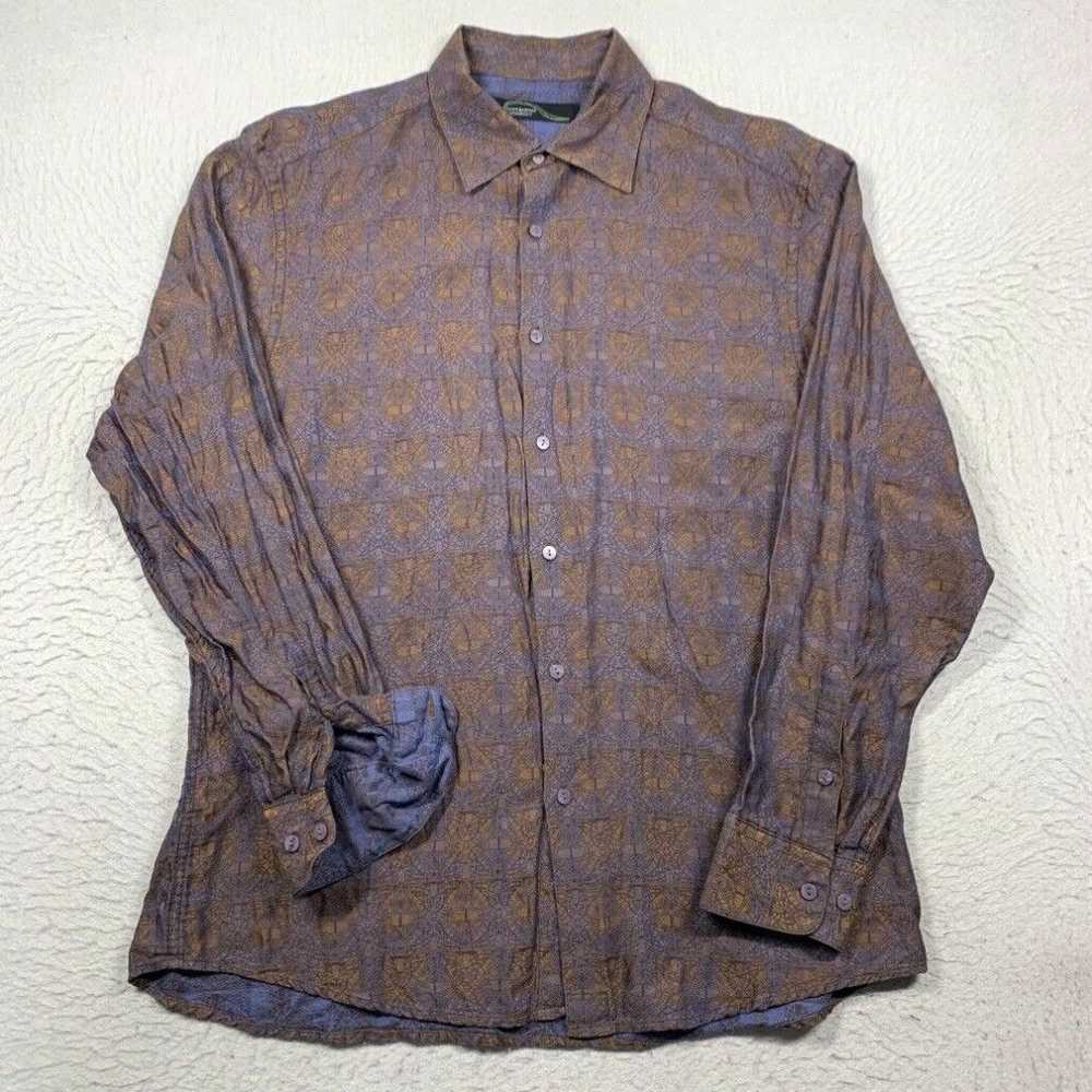 Vintage Jhane Barnes Frequency Shirt Mens XL Blue… - image 2