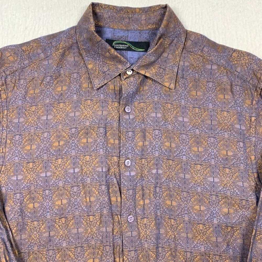 Vintage Jhane Barnes Frequency Shirt Mens XL Blue… - image 3