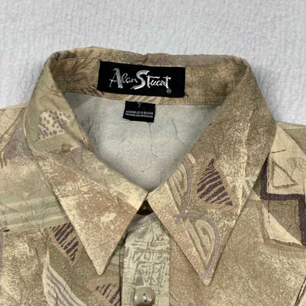 Vintage Vintage Alan Stuart Shirt Mens Large Gree… - image 3