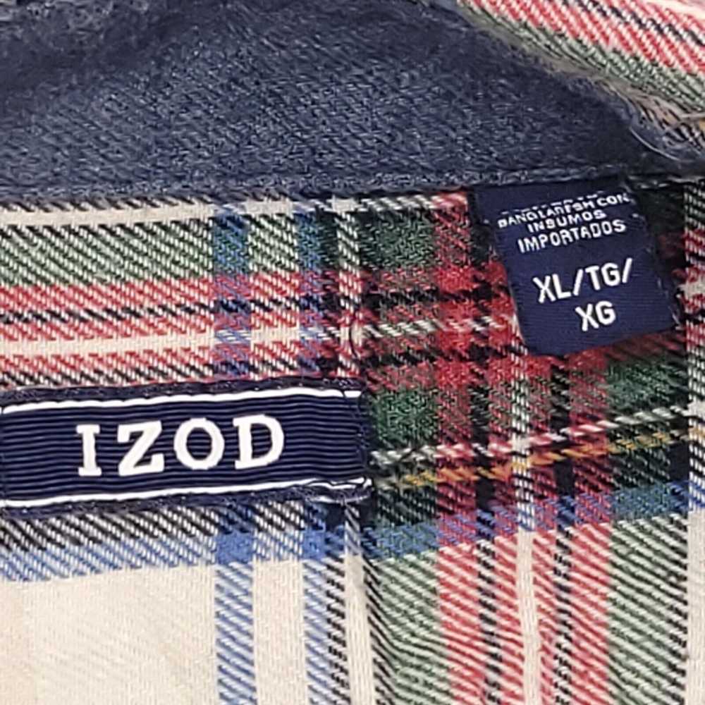 Izod IZOD Tartan Flannel Shirt Mens Size Extra La… - image 3