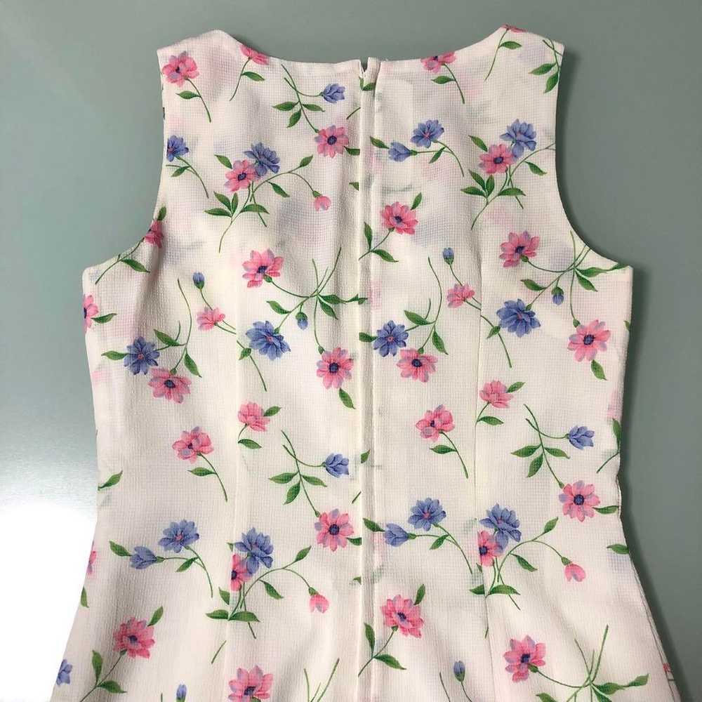 405 Vintage Ladies Floral Sleeveless Knee-Length … - image 11