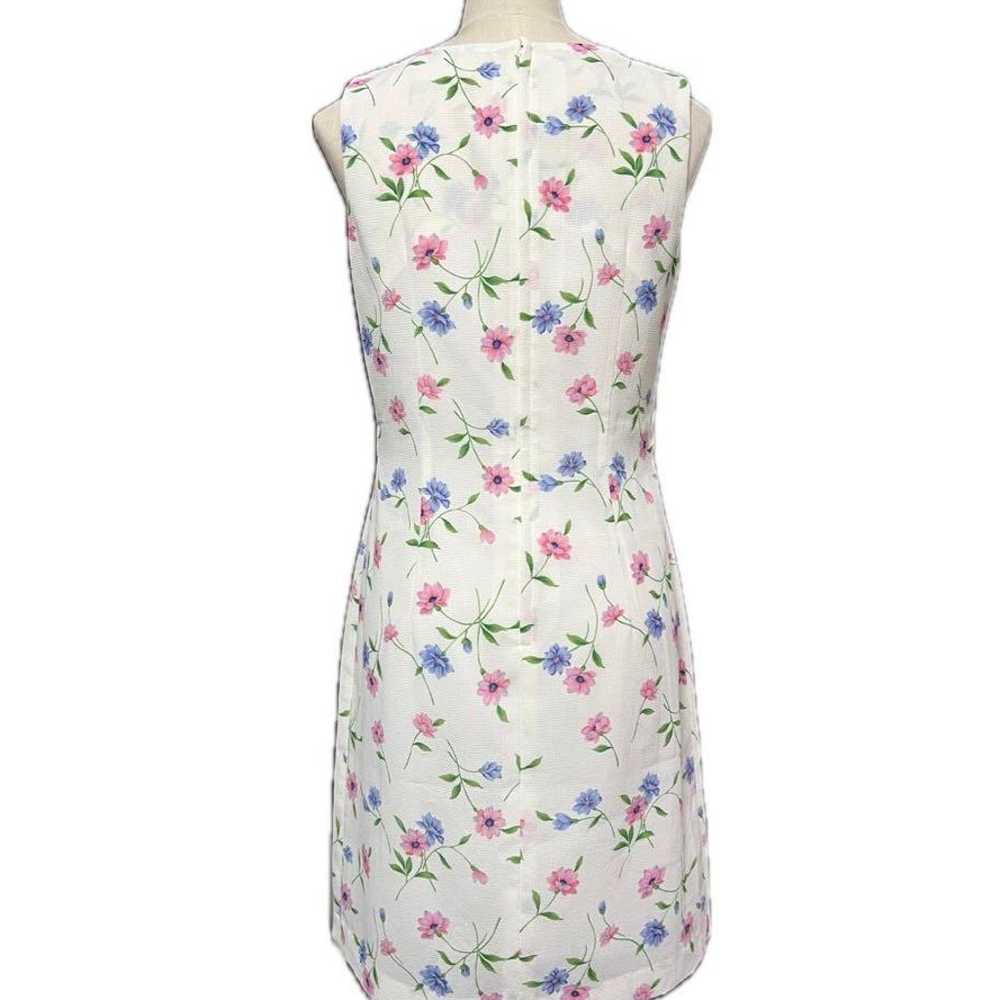 405 Vintage Ladies Floral Sleeveless Knee-Length … - image 3