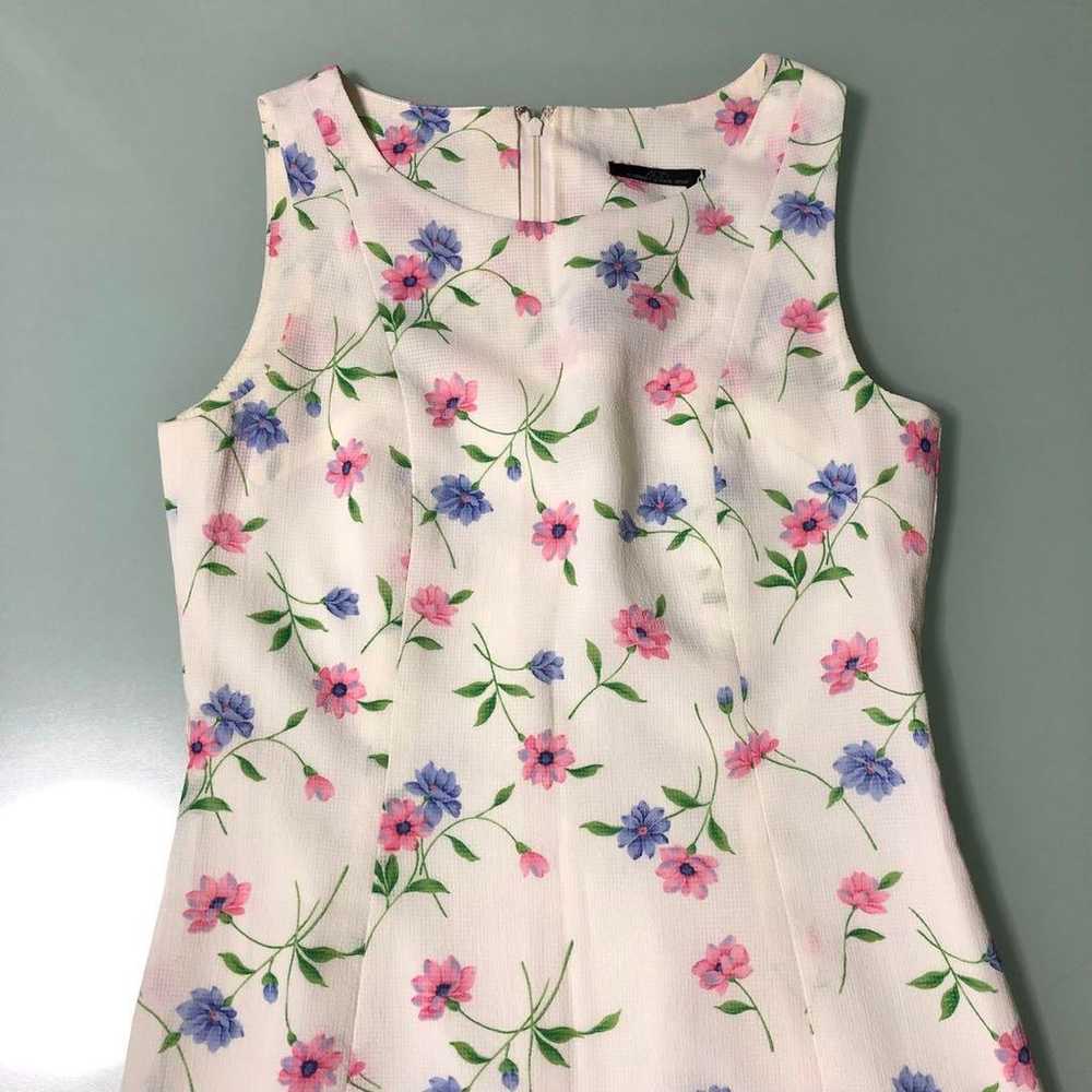 405 Vintage Ladies Floral Sleeveless Knee-Length … - image 4