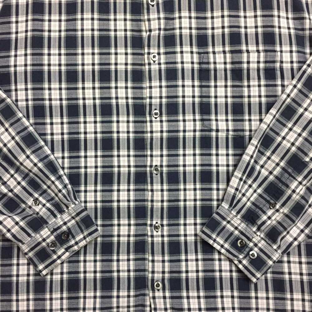 Dockers Mens Classic Blue Plaid Patterned Long Sl… - image 4