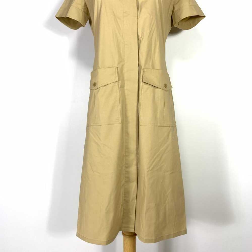 23-ku short-sleeved military shirt dress beige si… - image 3