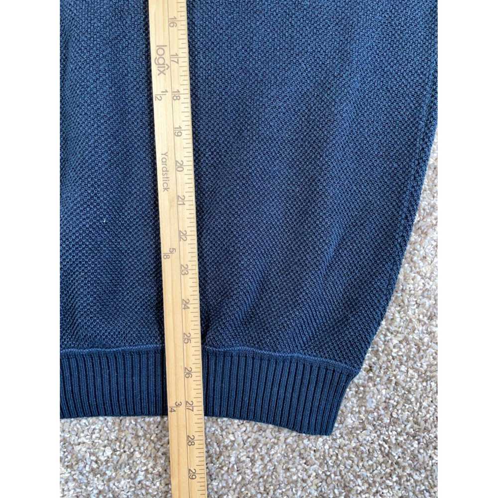 Vintage Authentic Dark Blue Cotton Knit Textured … - image 7