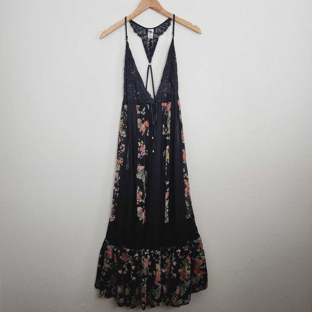 We Are Hah x Free People Black Floral Lace  Print… - image 6