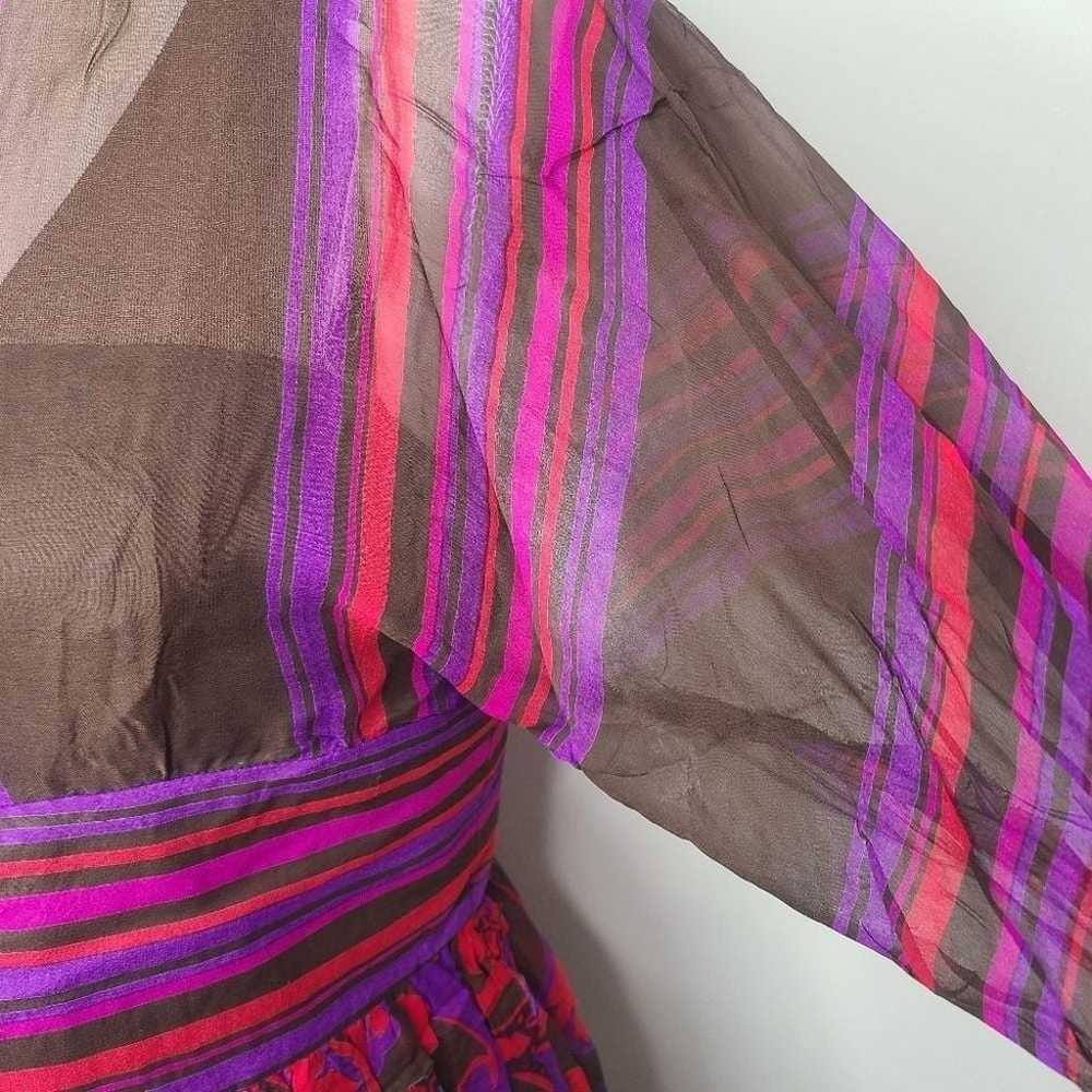 Vtg 60s Mollie Parnis Boutique New York Silk Pais… - image 5