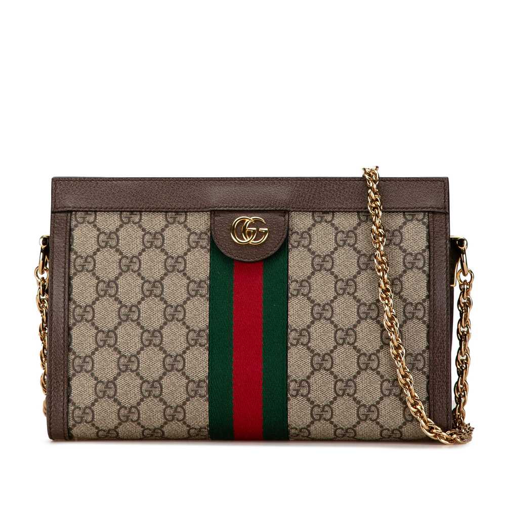 Brown Gucci Small GG Supreme Ophidia Crossbody - image 1