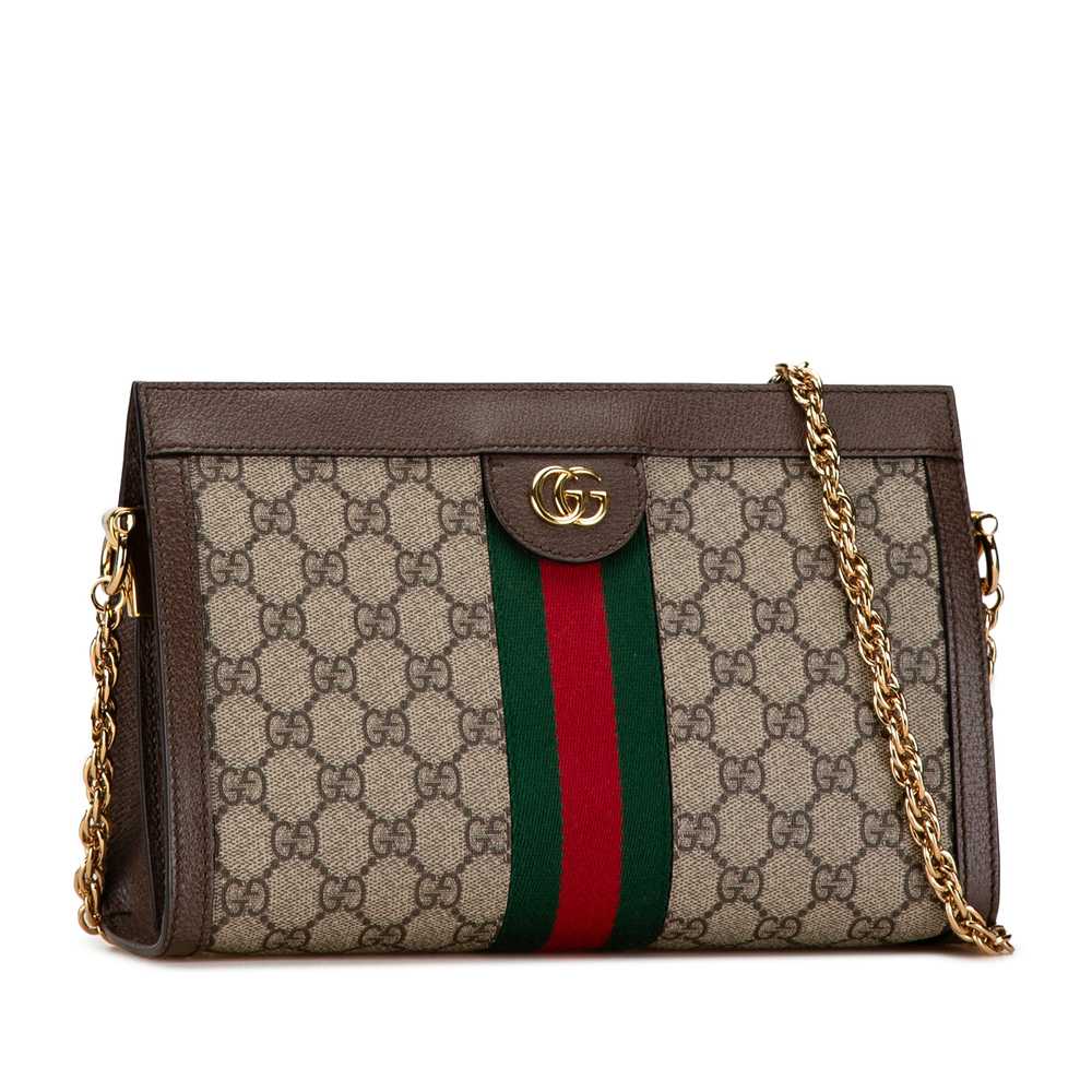 Brown Gucci Small GG Supreme Ophidia Crossbody - image 2