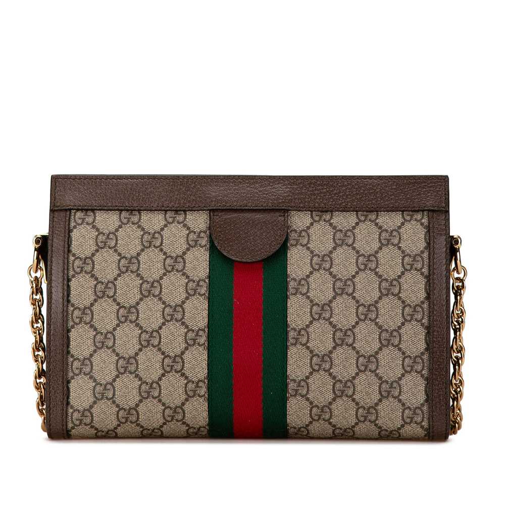 Brown Gucci Small GG Supreme Ophidia Crossbody - image 3