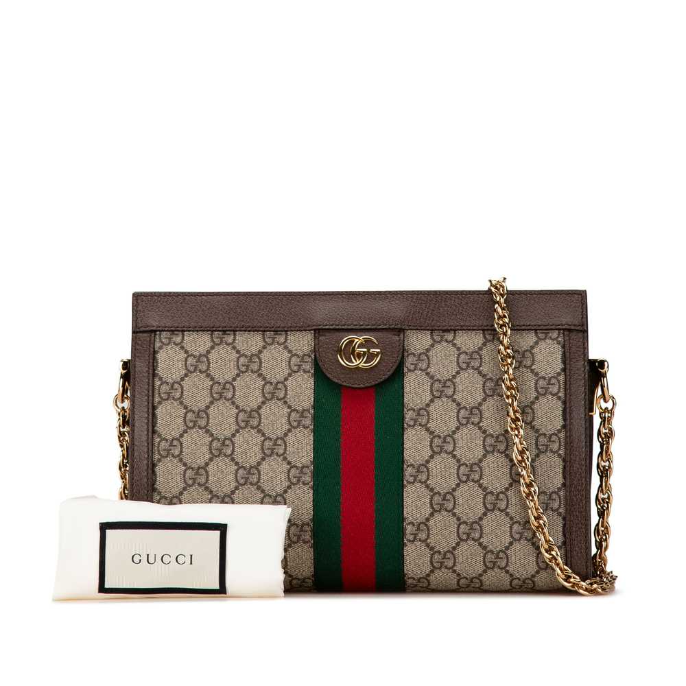 Brown Gucci Small GG Supreme Ophidia Crossbody - image 9