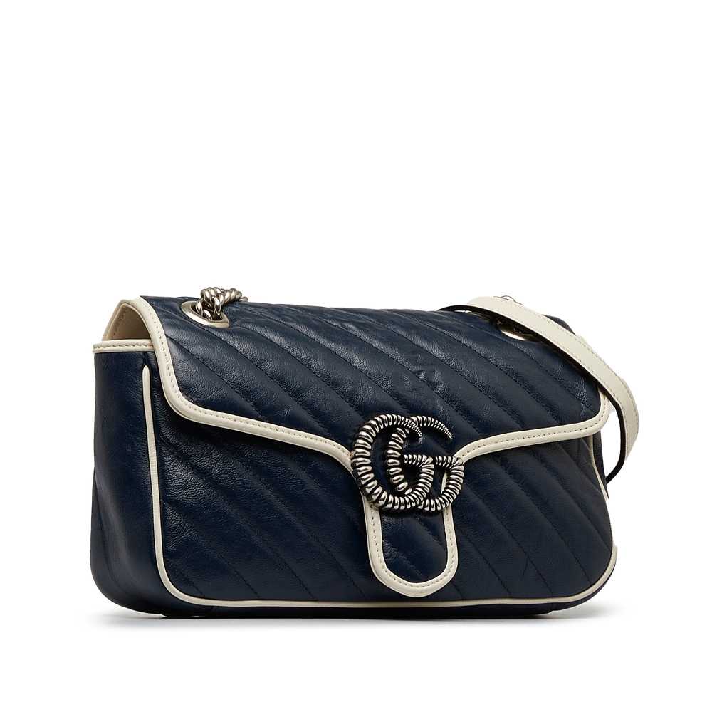 Blue Gucci Small GG Marmont Matelasse Crossbody B… - image 2