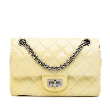 Yellow Chanel Mini Reissue Patent Flap Crossbody … - image 1