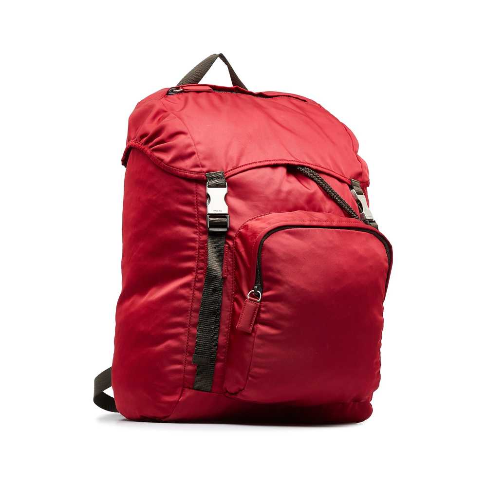 Red Prada Tessuto Drawstring Backpack - image 2