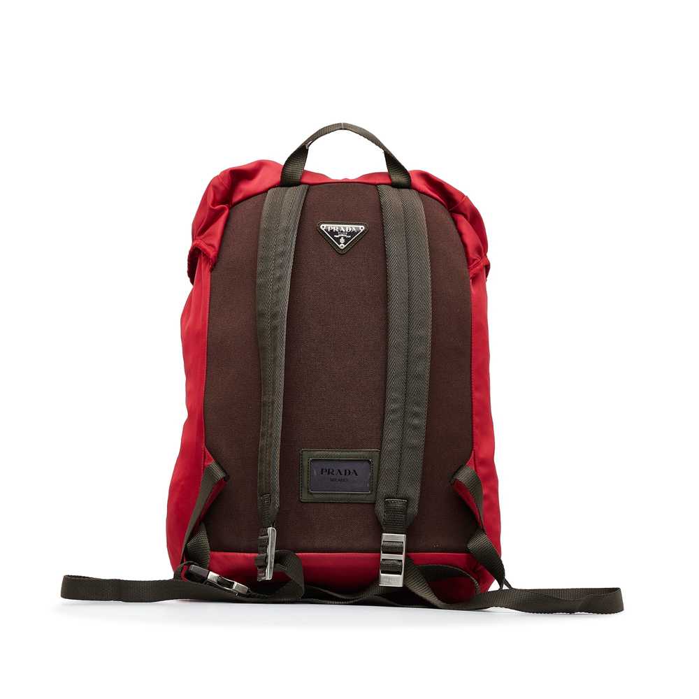 Red Prada Tessuto Drawstring Backpack - image 3