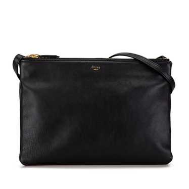 Black Celine Large Trio Crossbody Bag