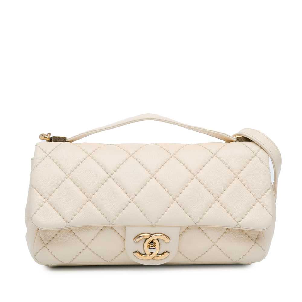 White Chanel Medium Calfskin Urban Day Flap Satch… - image 1