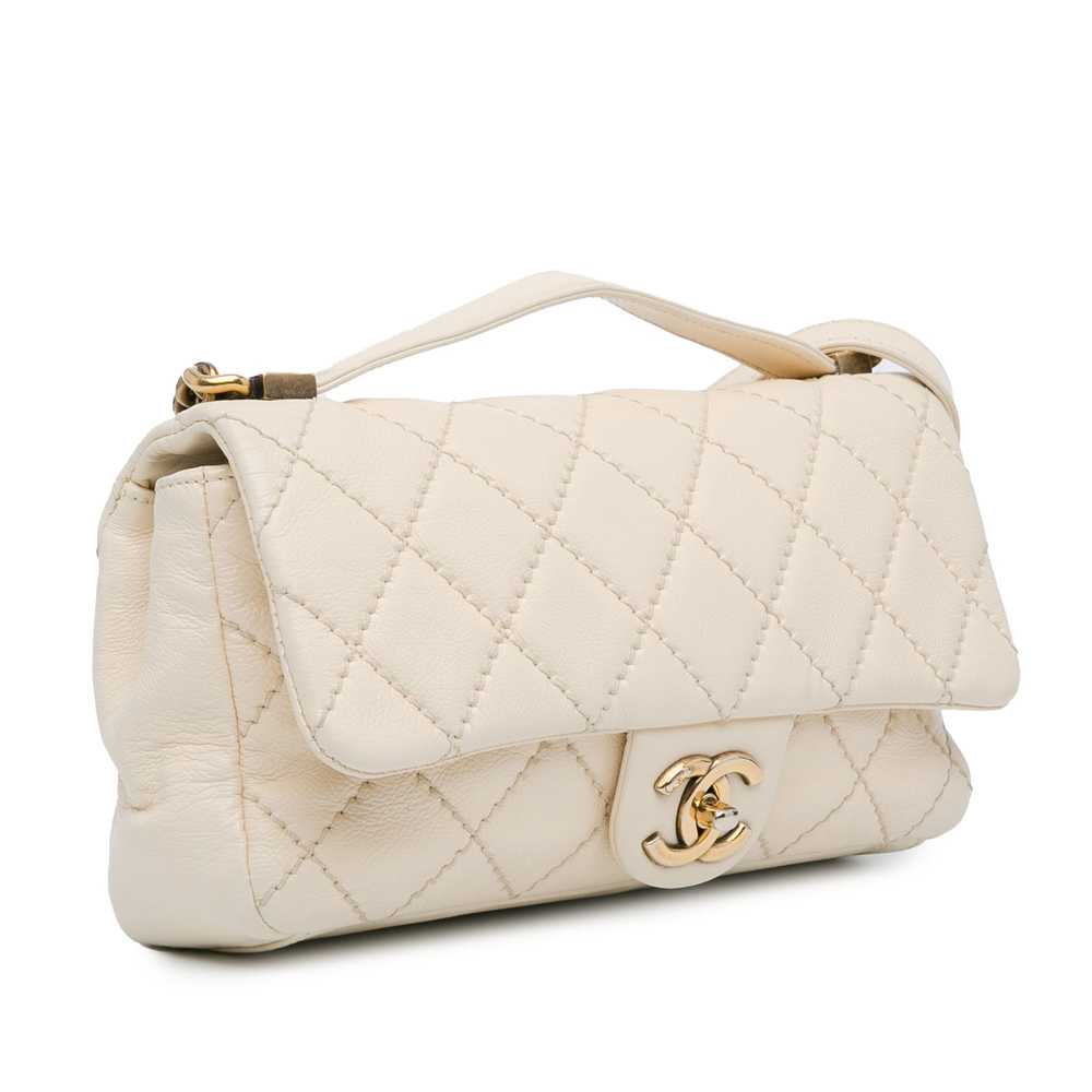 White Chanel Medium Calfskin Urban Day Flap Satch… - image 2