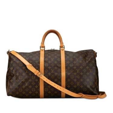 Brown Louis Vuitton Monogram Keepall Bandouliere … - image 1