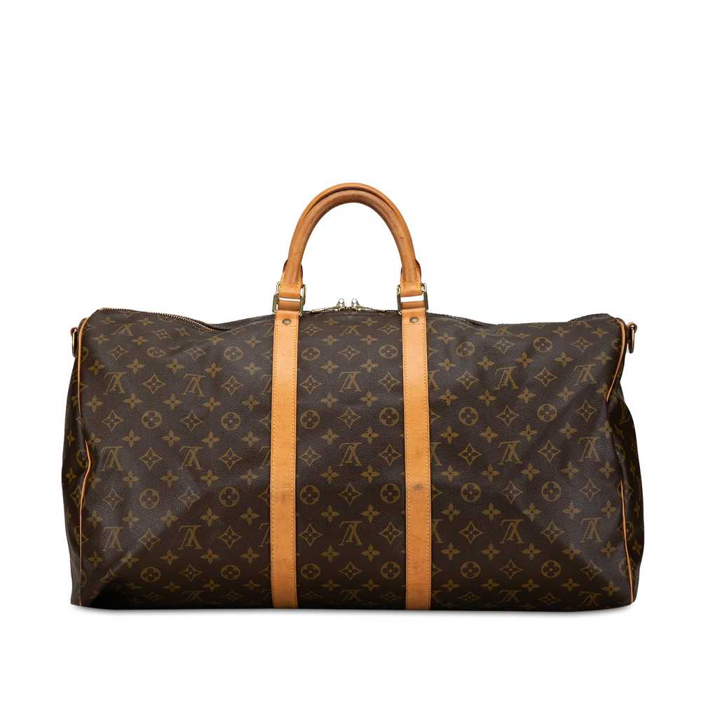 Brown Louis Vuitton Monogram Keepall Bandouliere … - image 3