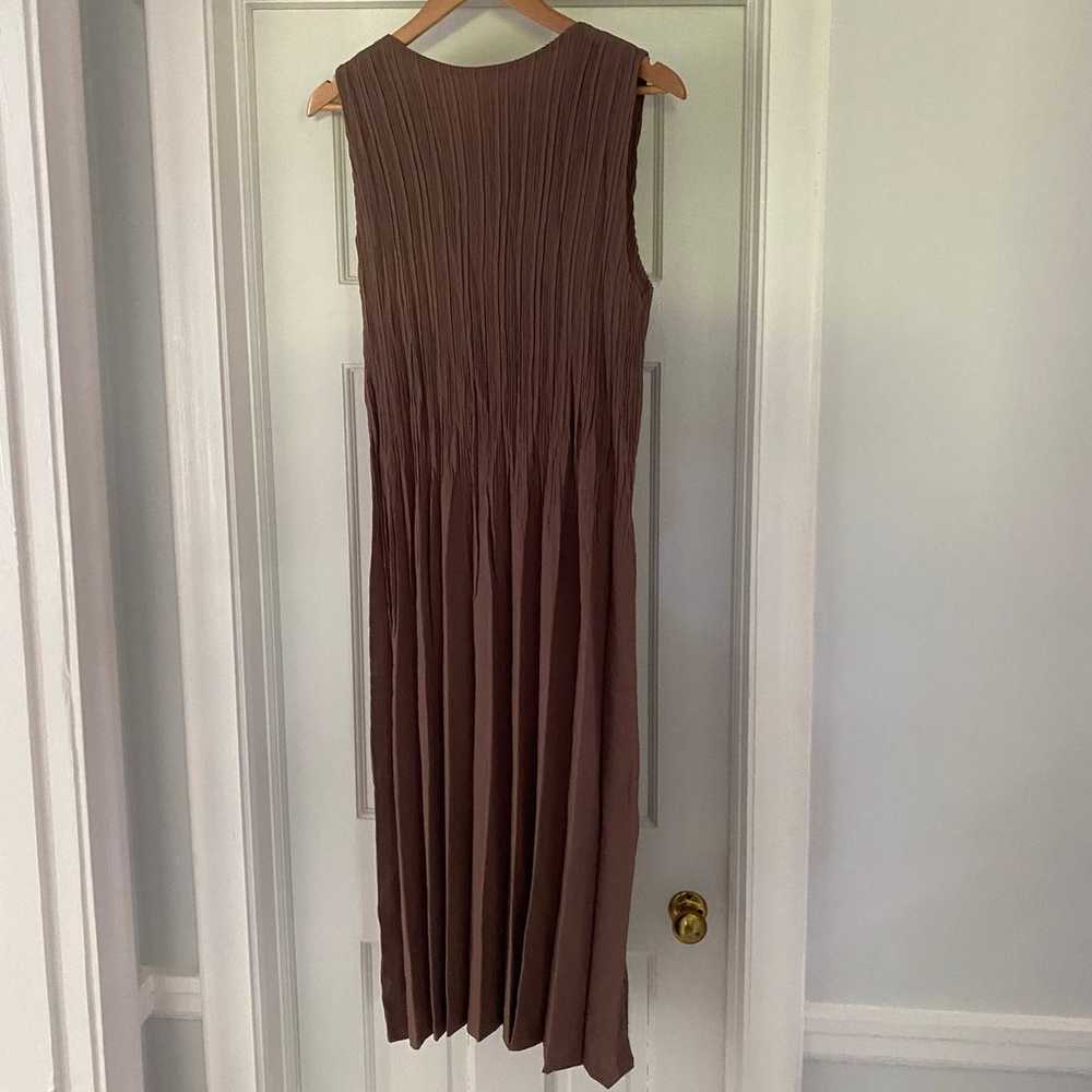 Vintage Y.R. Designs Brown Pleated Stretch Dress … - image 2