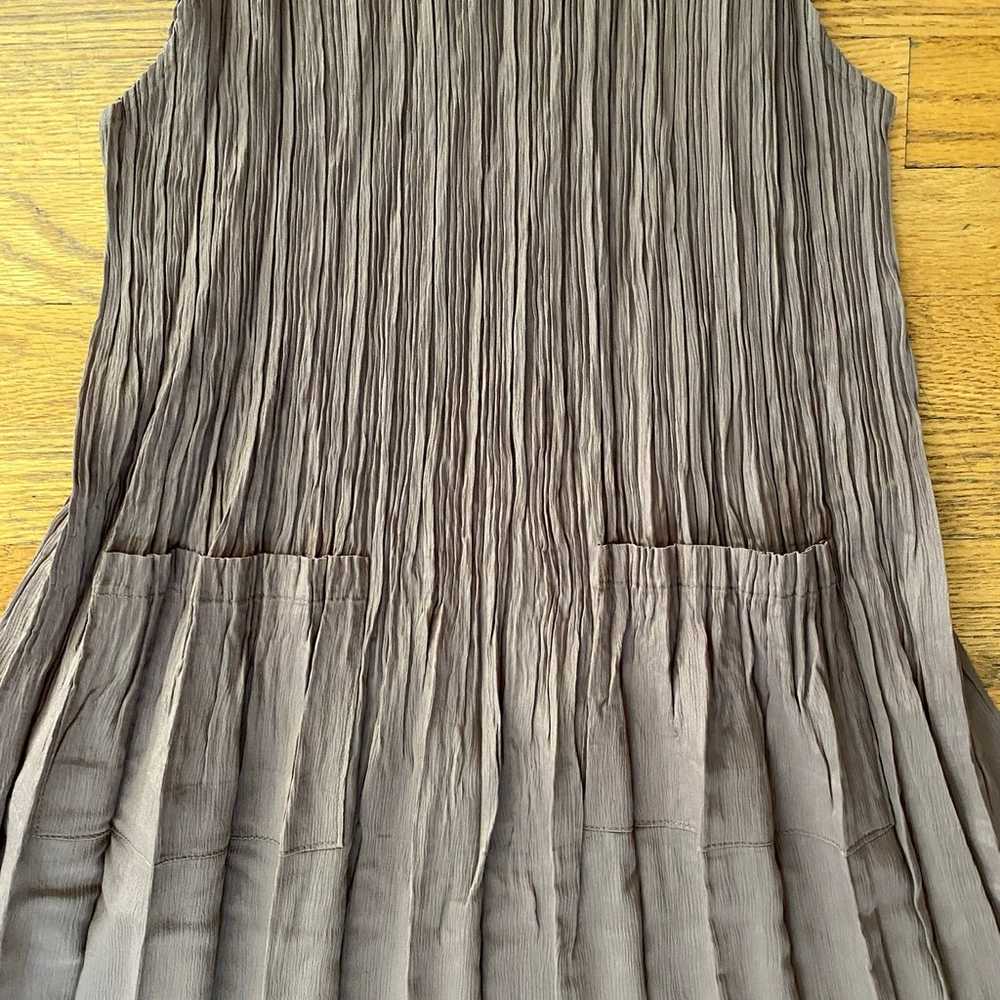 Vintage Y.R. Designs Brown Pleated Stretch Dress … - image 5