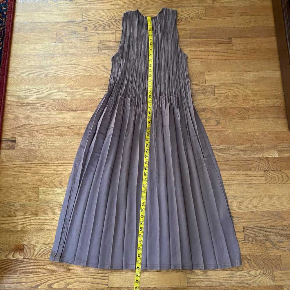 Vintage Y.R. Designs Brown Pleated Stretch Dress … - image 7