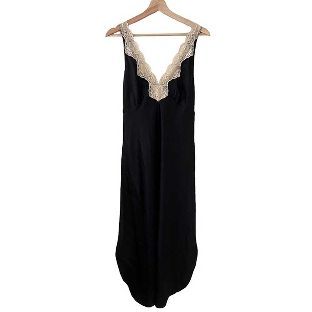 Vintage Cinema Etoile Satin Lace Trim Maxi Nightg… - image 4