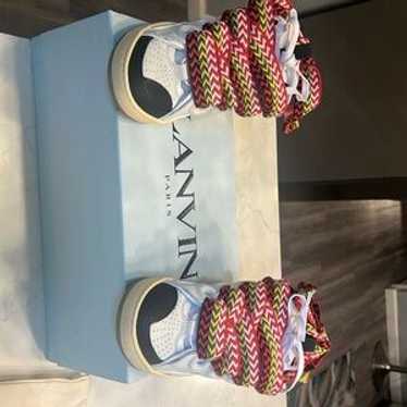 c*●様 MG06107★LANVIN 42サイズホワイト ストレートパンツ ゴ Buy Lanvin Curb Sneakers 'White Blue Orange' - FM SKRK11