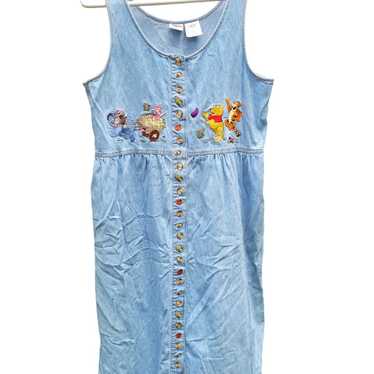 Vtg Winnie The Pooh Fall Jean Dress