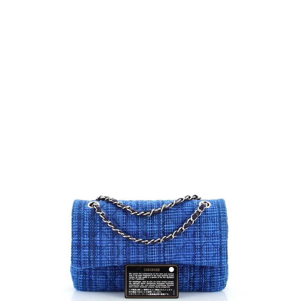 CHANEL Classic Double Flap Bag Quilted Tweed Medi… - image 2