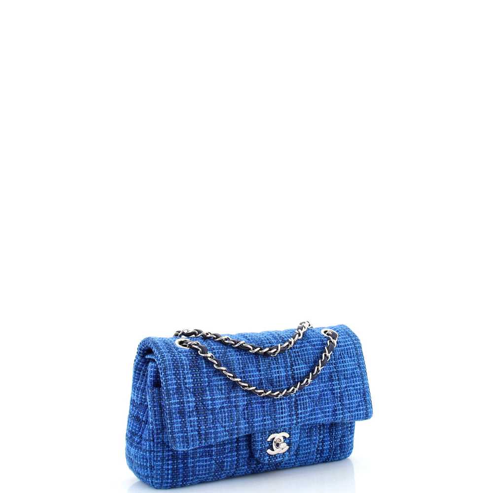 CHANEL Classic Double Flap Bag Quilted Tweed Medi… - image 3