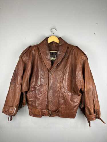 Avant Garde × Leather Jacket × Vintage Vintage Mo… - image 1