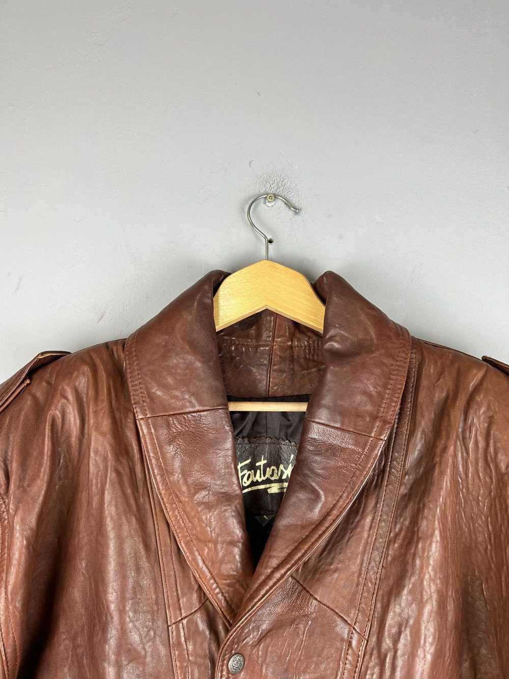 Avant Garde × Leather Jacket × Vintage Vintage Mo… - image 4